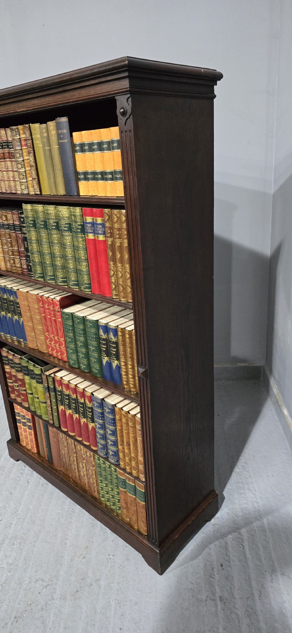 Top Quality Oak Open Adjustable Library Bookcase View IX