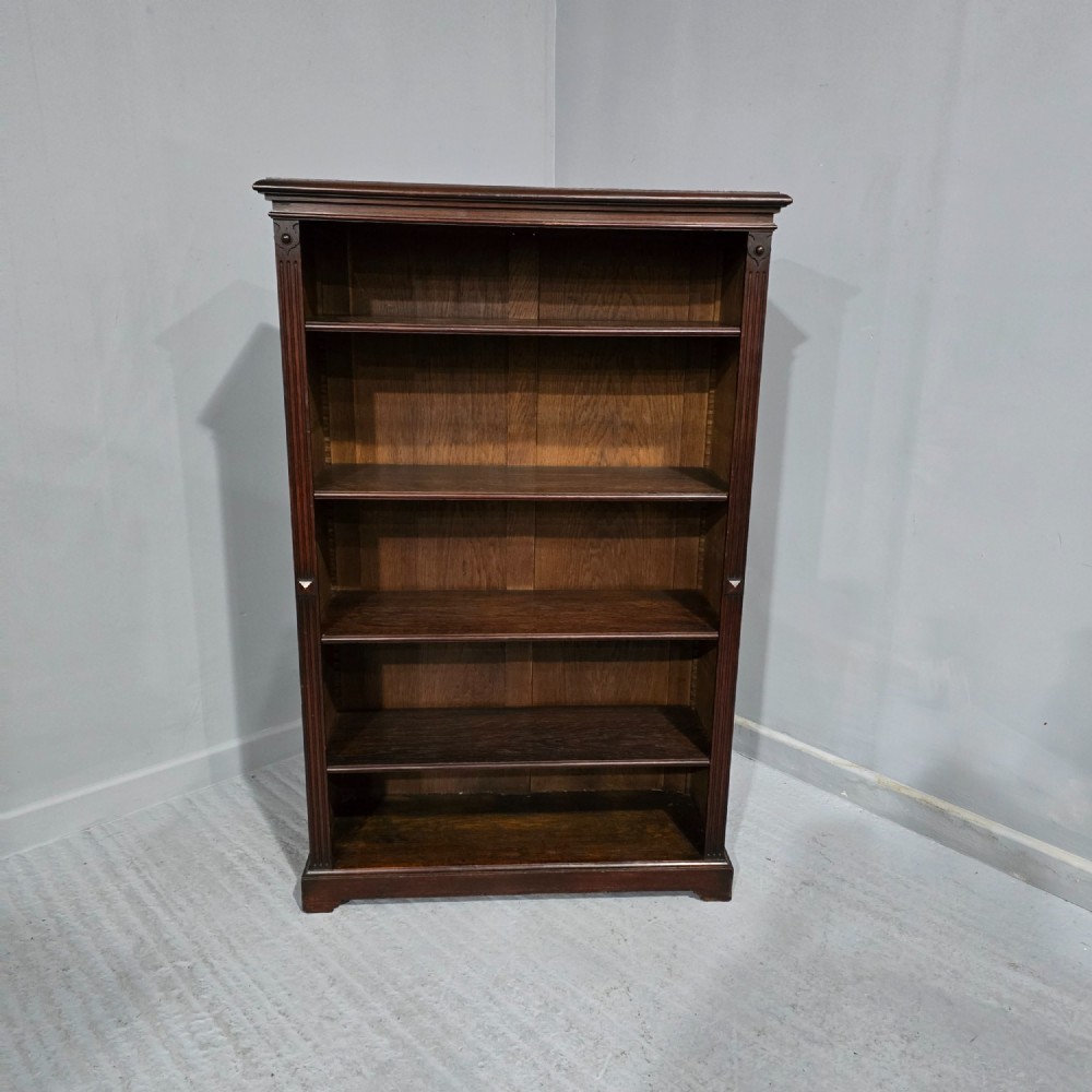 Top Quality Oak Open Adjustable Library Bookcase
