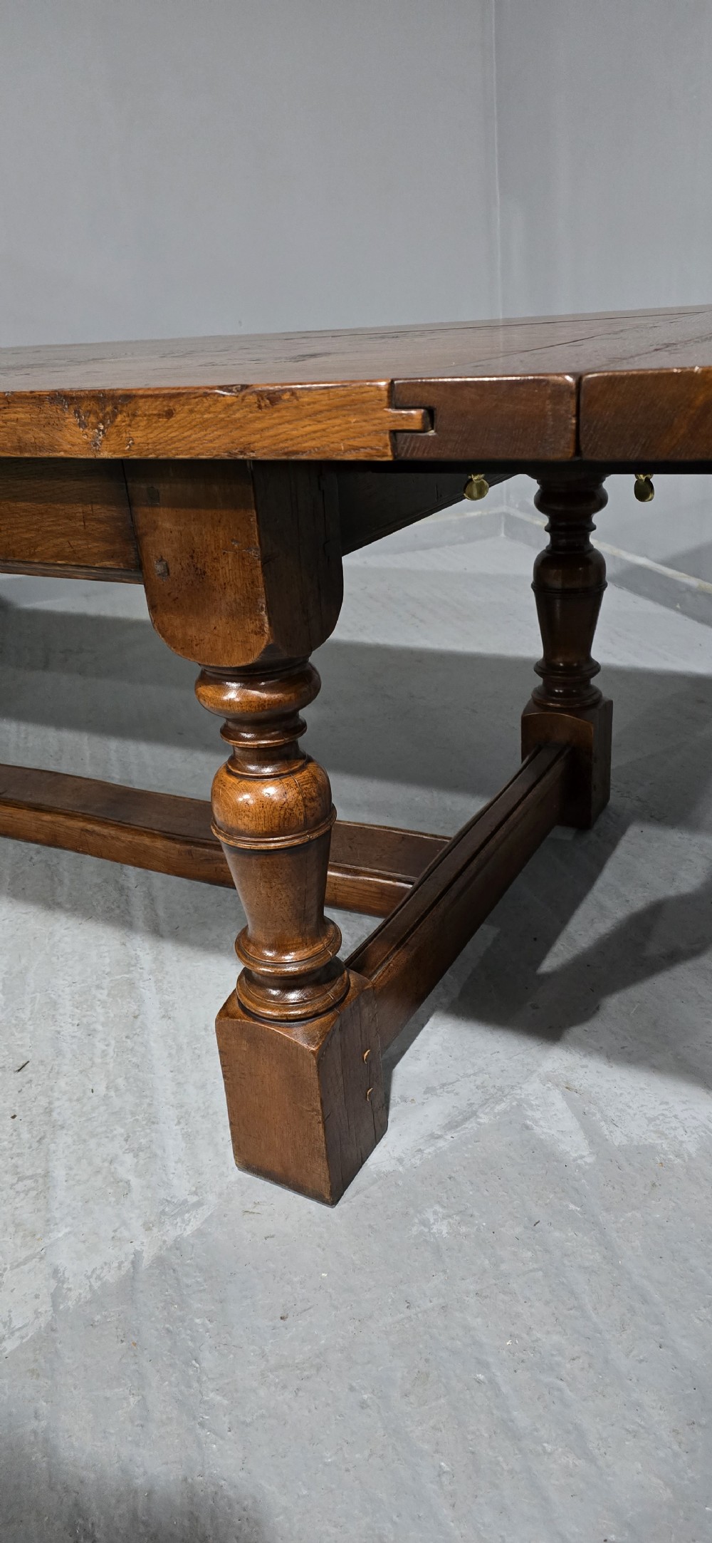 Huge Oak Plank Farmhouse Refrectory Dining Table View VIII