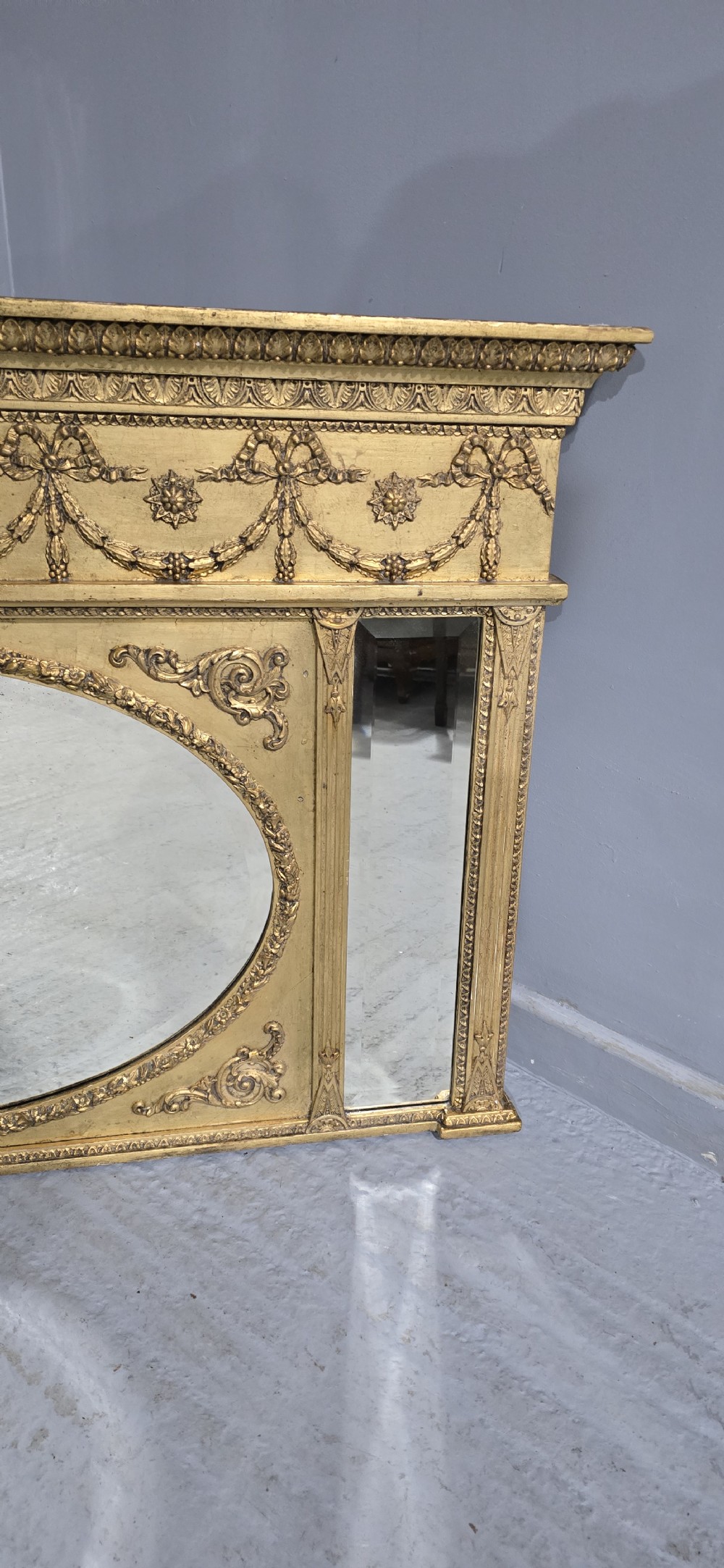 Super Regency Overmantle Mirror View III