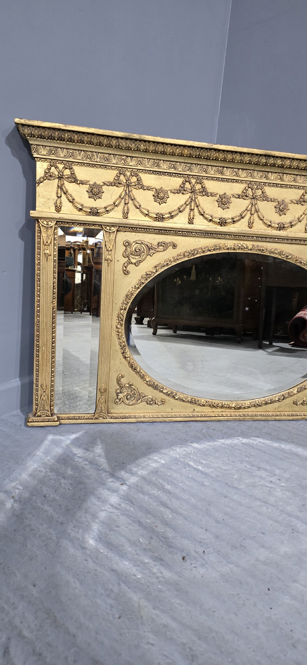 Super Regency Overmantle Mirror View V
