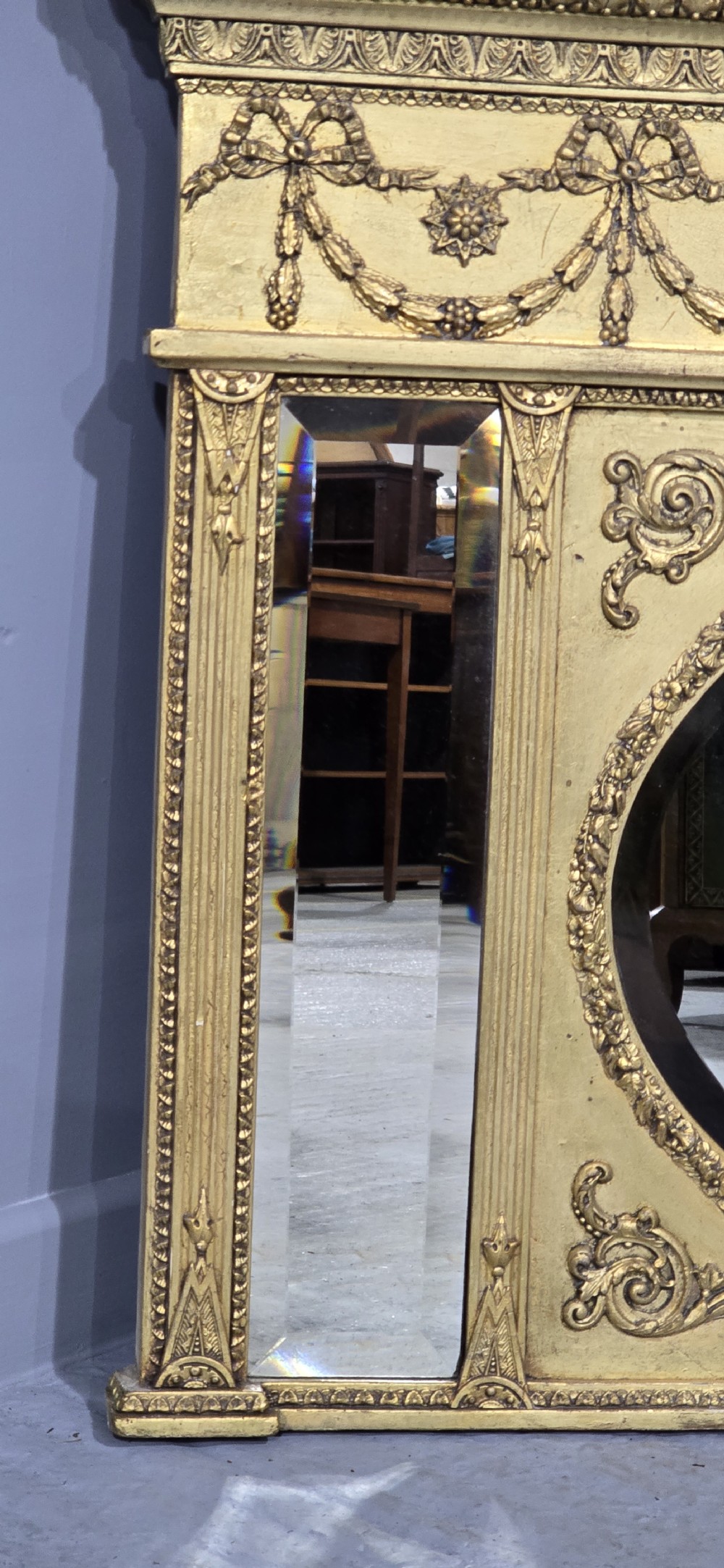 Super Regency Overmantle Mirror View IX