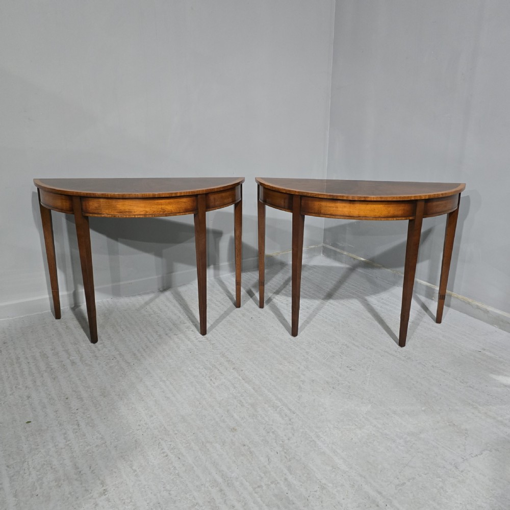 Super Pair Mahogany Console Tables