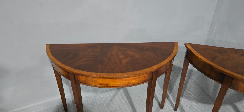 Super Pair Mahogany Console Tables View V