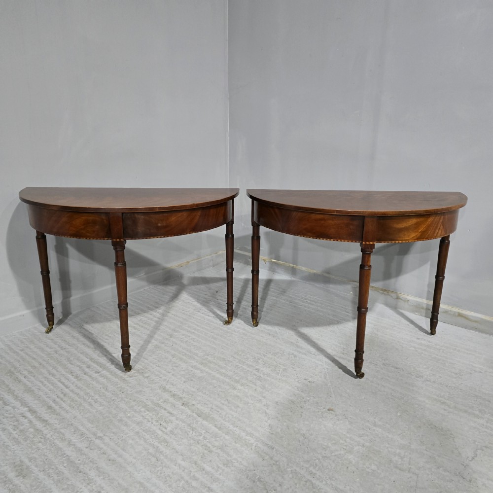Superb Pair Regency Console Tables