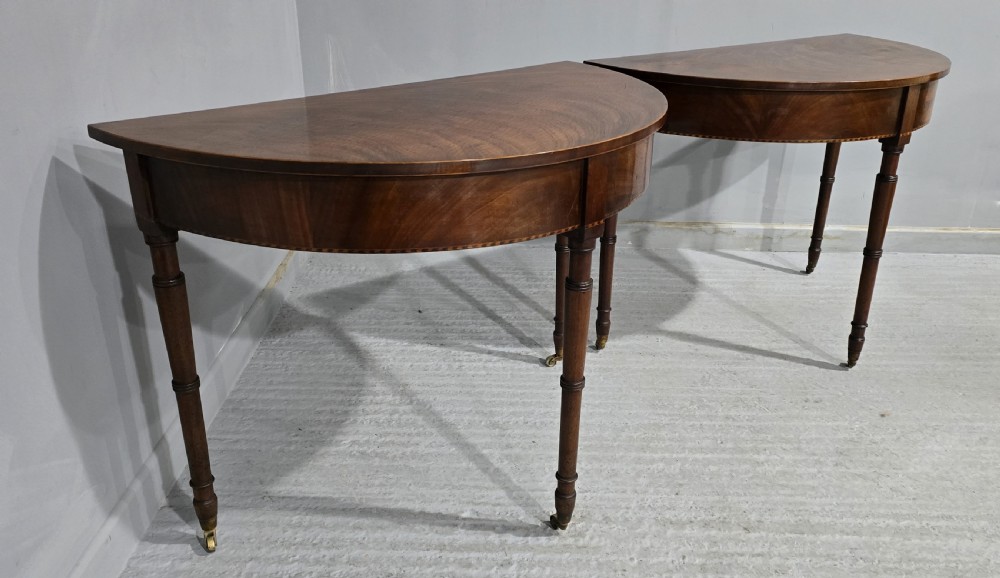 Superb Pair Regency Console Tables View XI