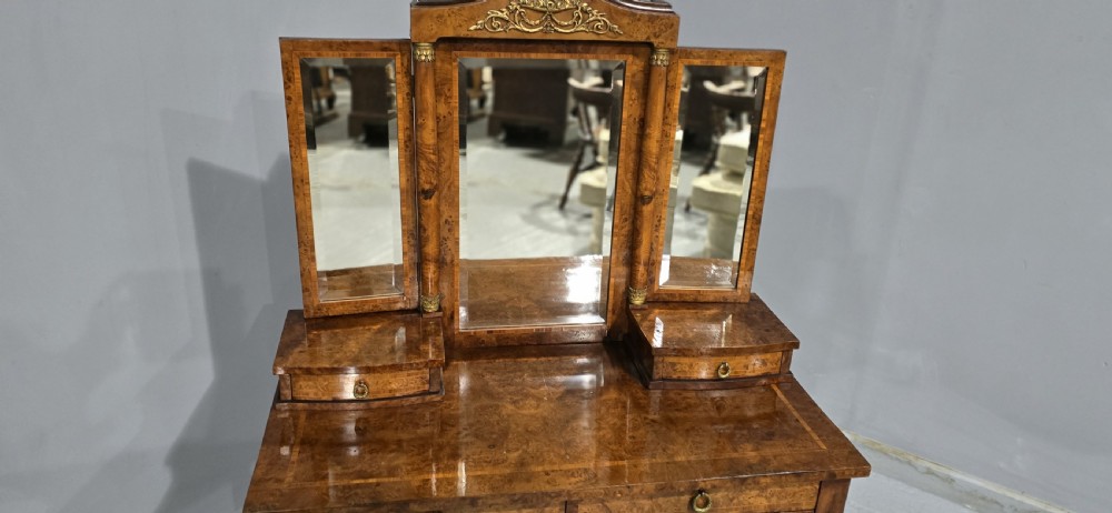 Lovely French Burr Walnut Dressing Table View II