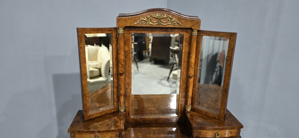 Lovely French Burr Walnut Dressing Table View VI