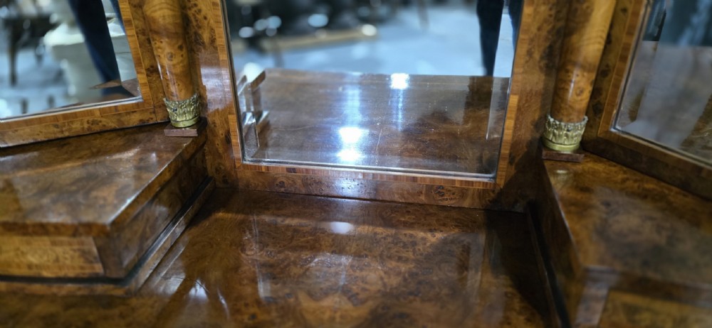 Lovely French Burr Walnut Dressing Table View XII