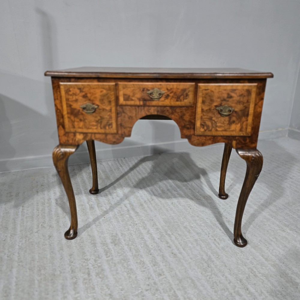 Burr Walnut Low Boy Dressing Table
