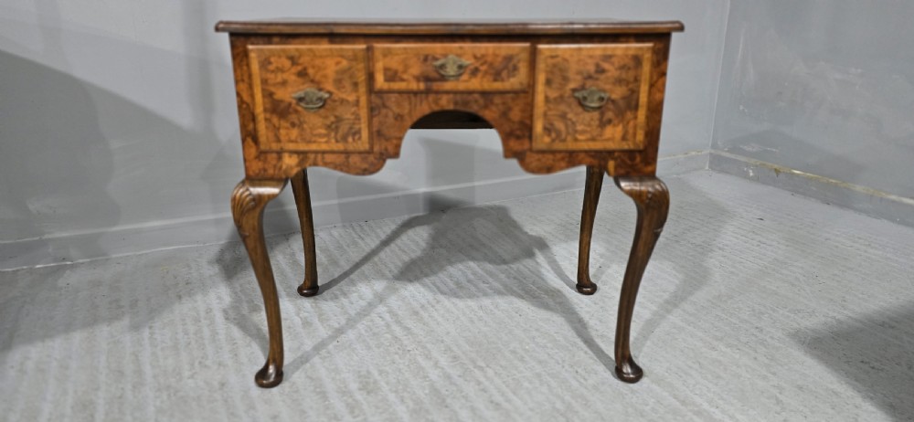 Burr Walnut Low Boy Dressing Table View II