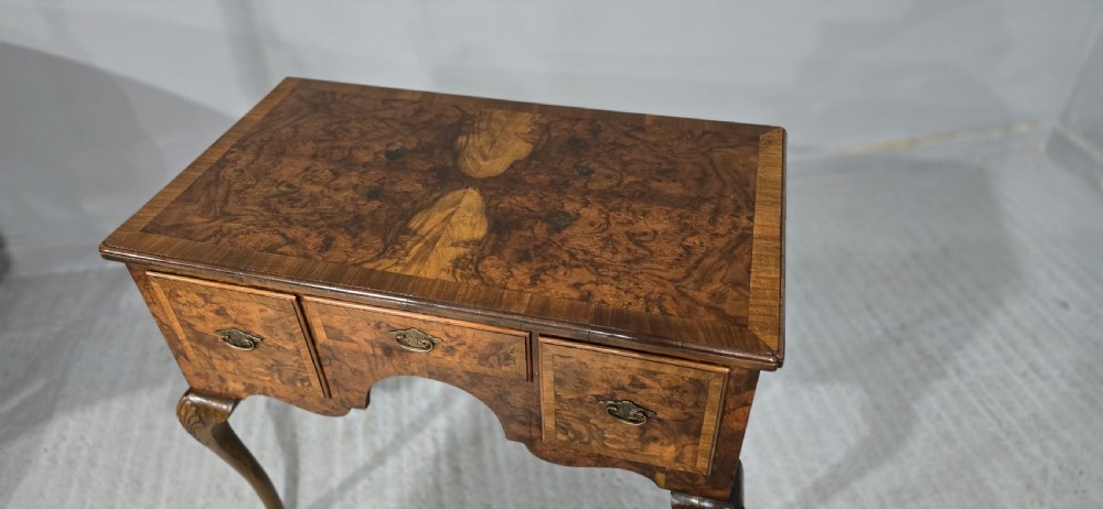 Burr Walnut Low Boy Dressing Table View V