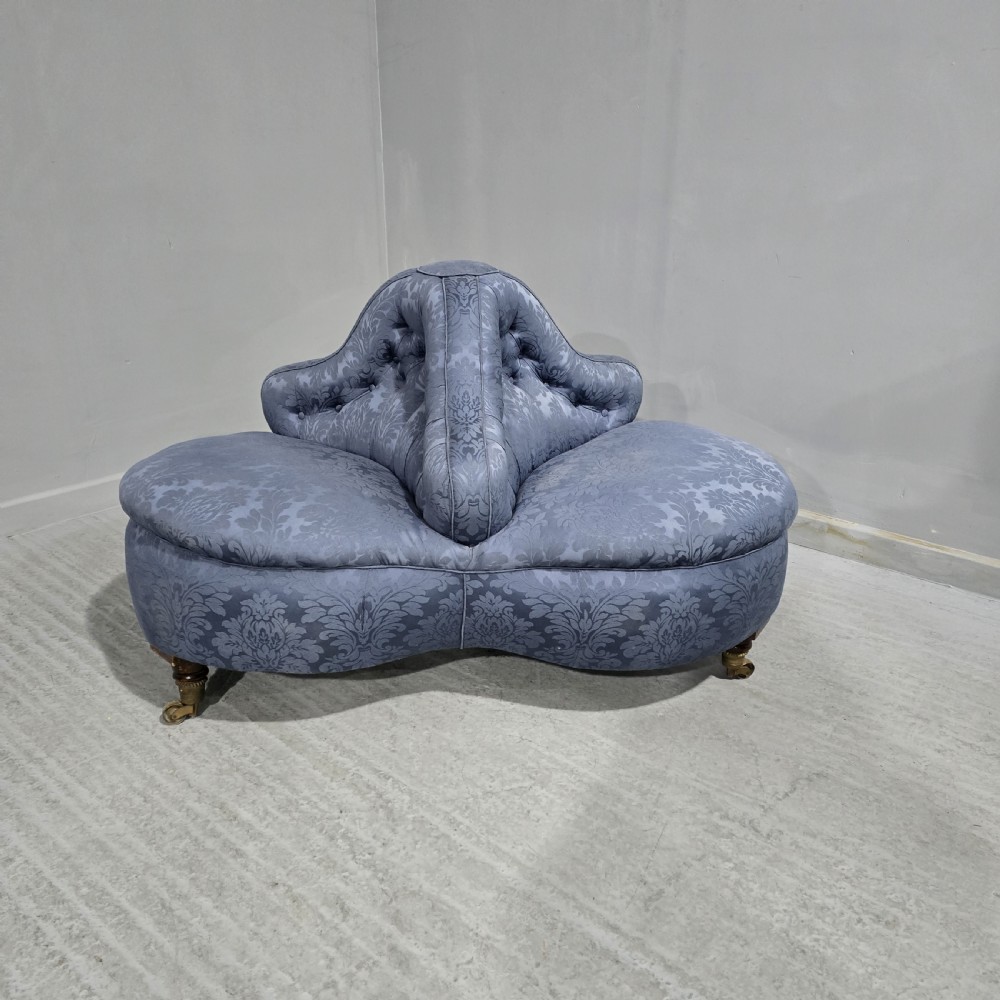 Victorian Walnut Conversation Seat