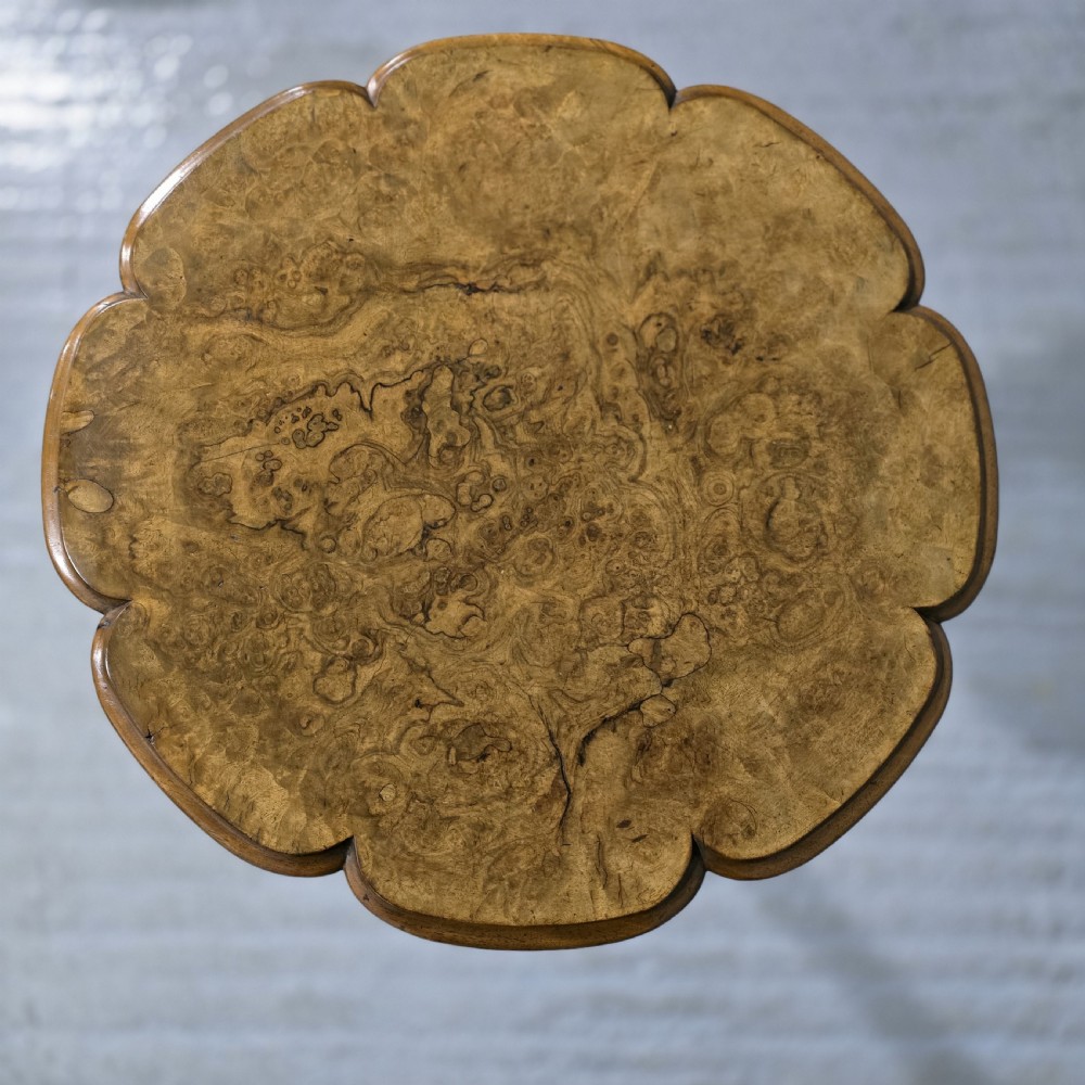 Top Quality Burr Walnut Pedestal Table View IX