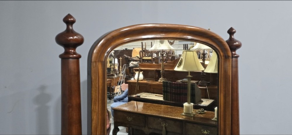 Outstanding Victorian Cheval Mirror View V