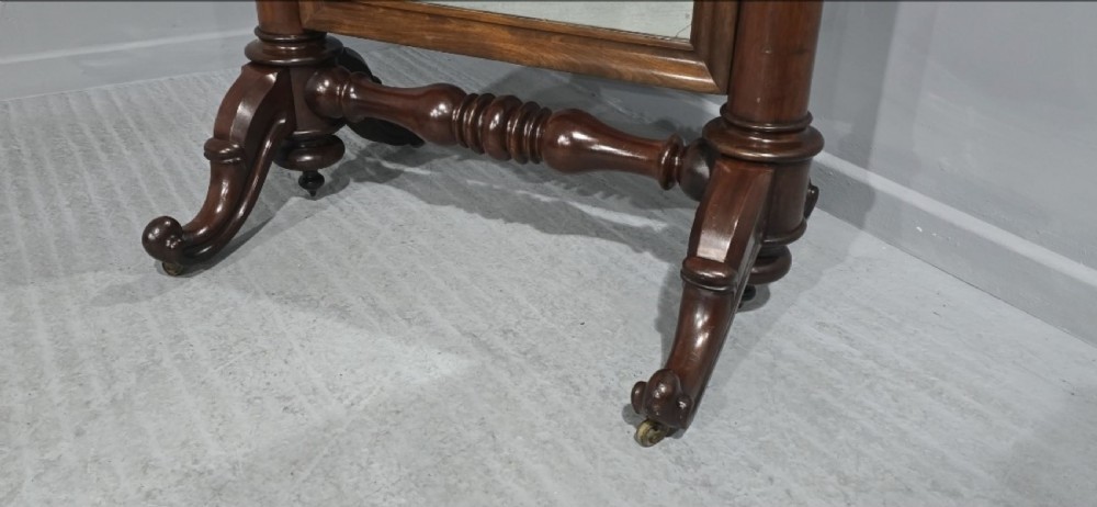 Outstanding Victorian Cheval Mirror View VIII