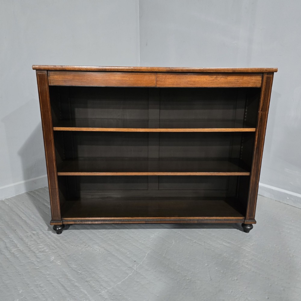 Regency Rosewood Open Adjustable Library Bookcase