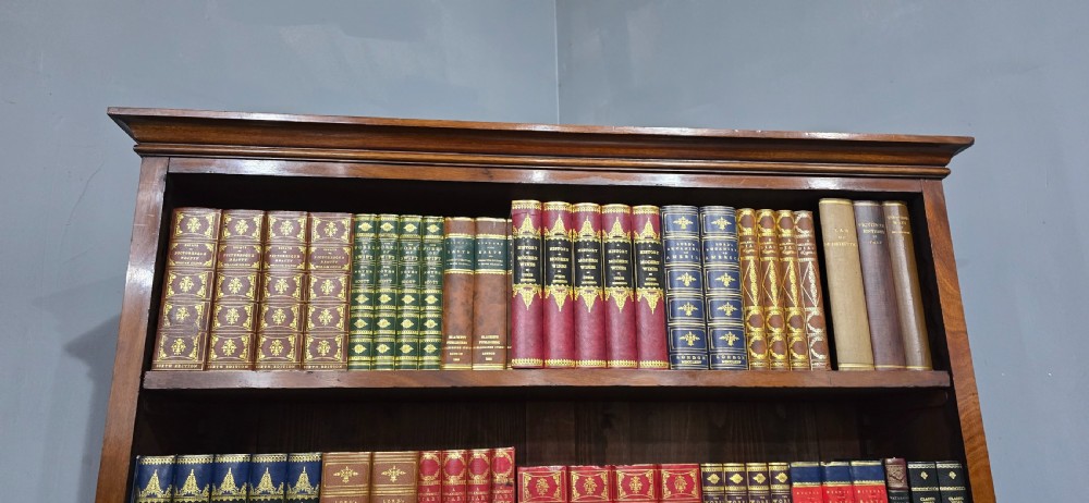 Outstanding Tall Mahogany Open Adjustable Library Bookcase View V