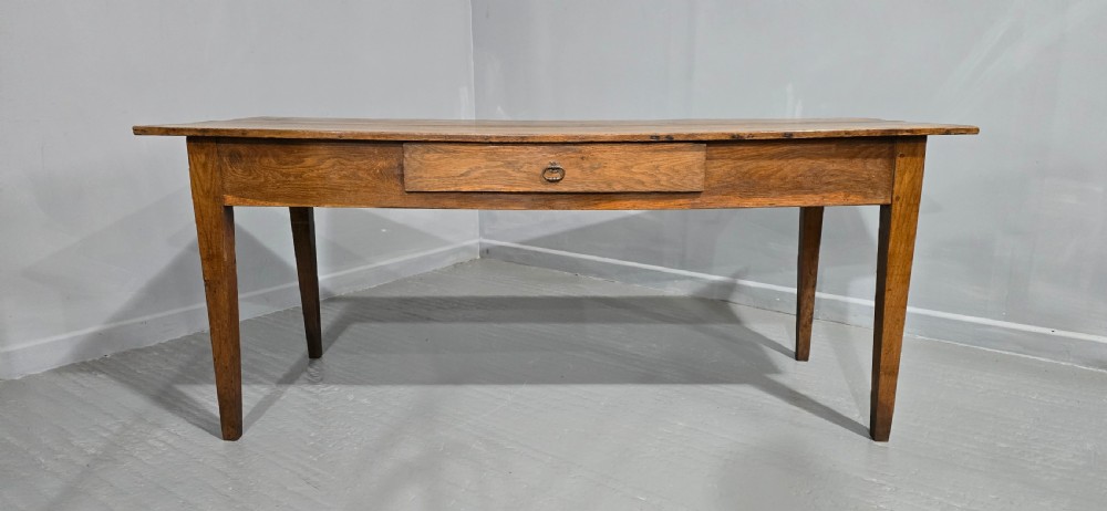 Superb French Oak Farmhouse Kitchen Refrectory Dining Table View II