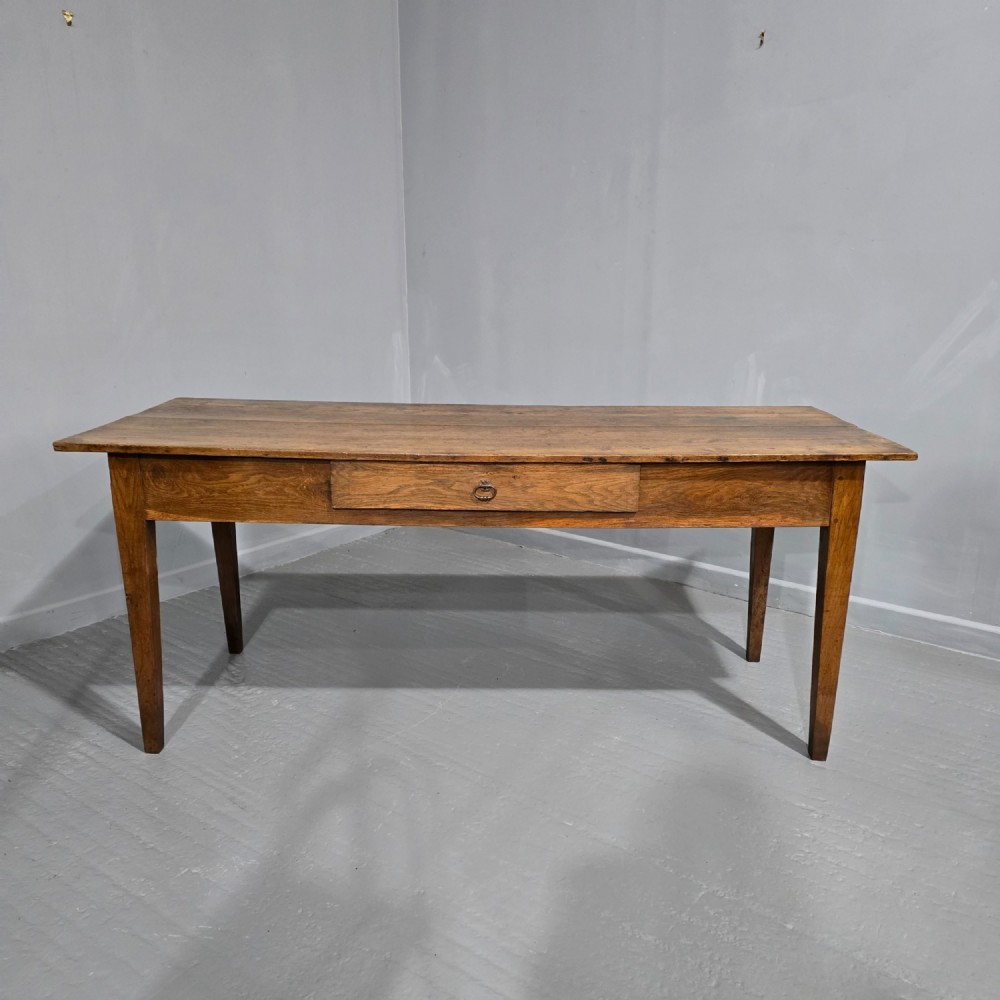 Superb French Oak Farmhouse Kitchen Refrectory Dining Table