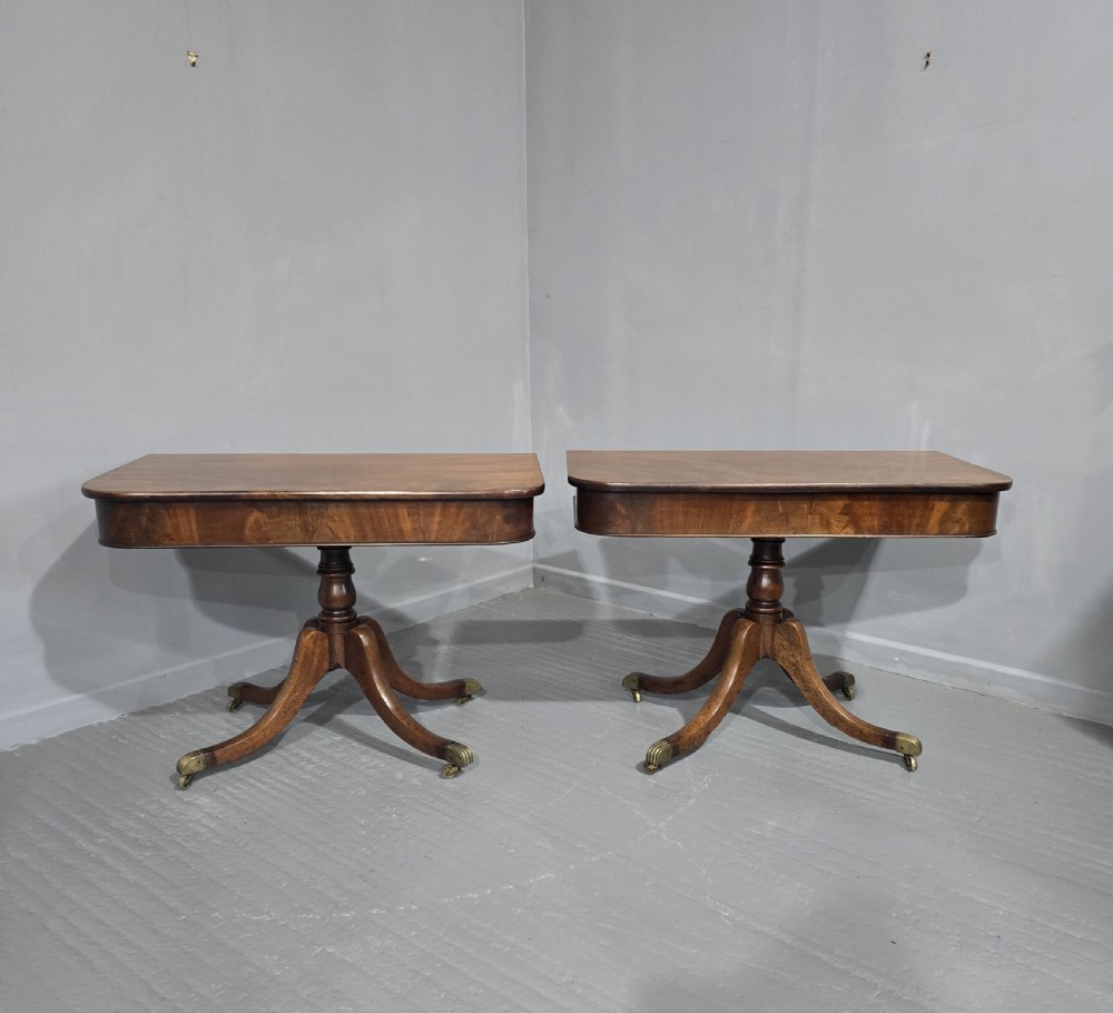 Superb Pair  Georgian Mahogany Console Tables