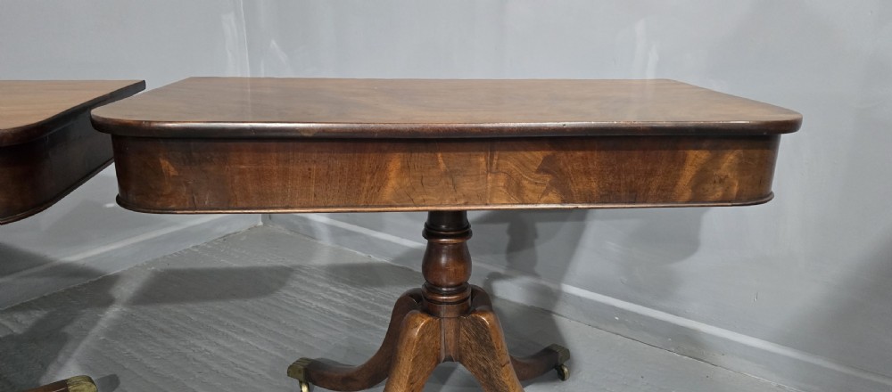 Superb Pair  Georgian Mahogany Console Tables View VI
