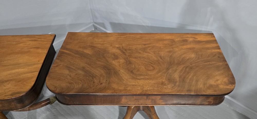 Superb Pair  Georgian Mahogany Console Tables View VIII