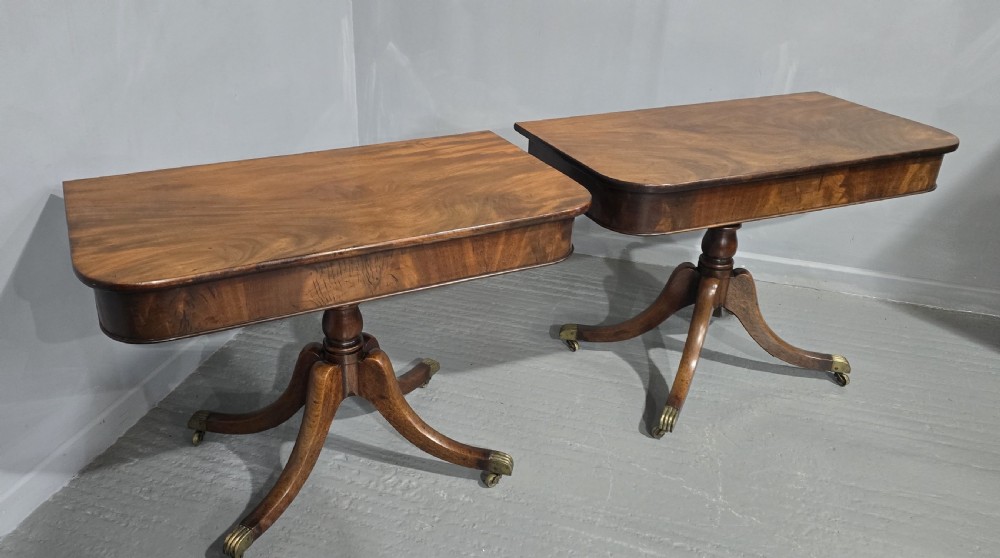 Superb Pair  Georgian Mahogany Console Tables View X