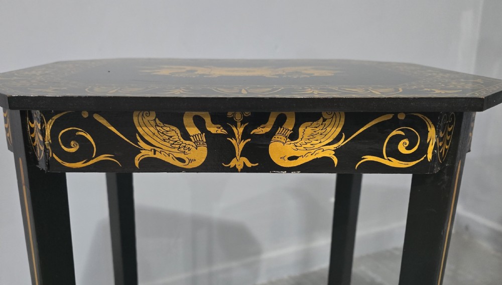 Pair Black Laquered Lamp  Tables View XI