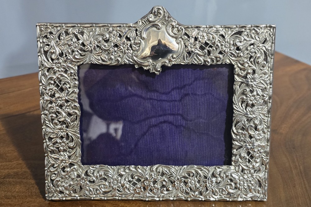 Stunning Edwardian Silver Phone Frame View II