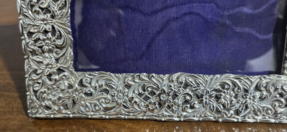 Stunning Edwardian Silver Phone Frame View IV