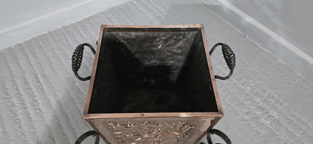 Art Noveau Copper Bin View V