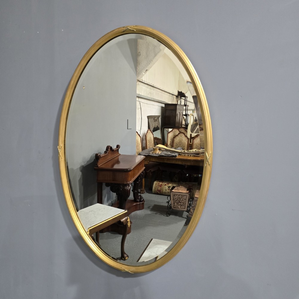 Large Victorian Oval Gilt Mirror View II