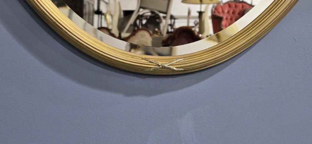 Large Victorian Oval Gilt Mirror View IV
