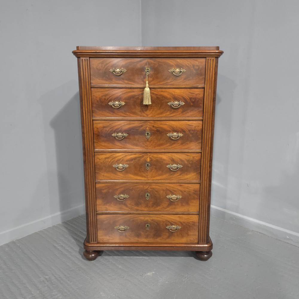 Outstanding Tall Mahogany Chest of Drawers