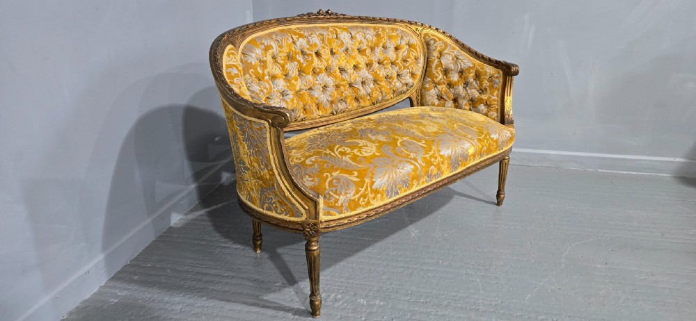 Lovely French Gilt Two Seat Sofa View III