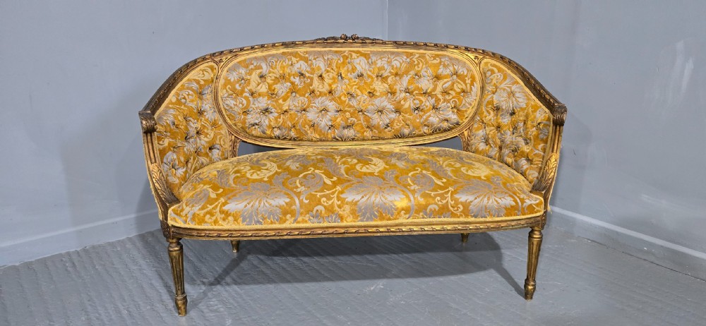 Lovely French Gilt Two Seat Sofa View IV