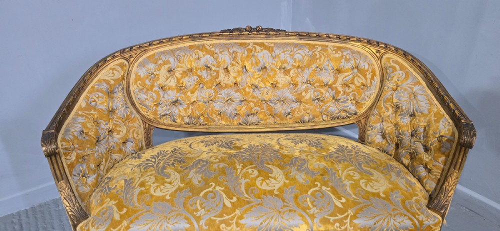Lovely French Gilt Two Seat Sofa View V