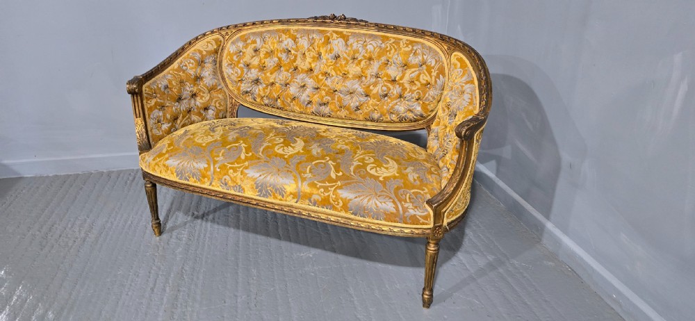Lovely French Gilt Two Seat Sofa View VI