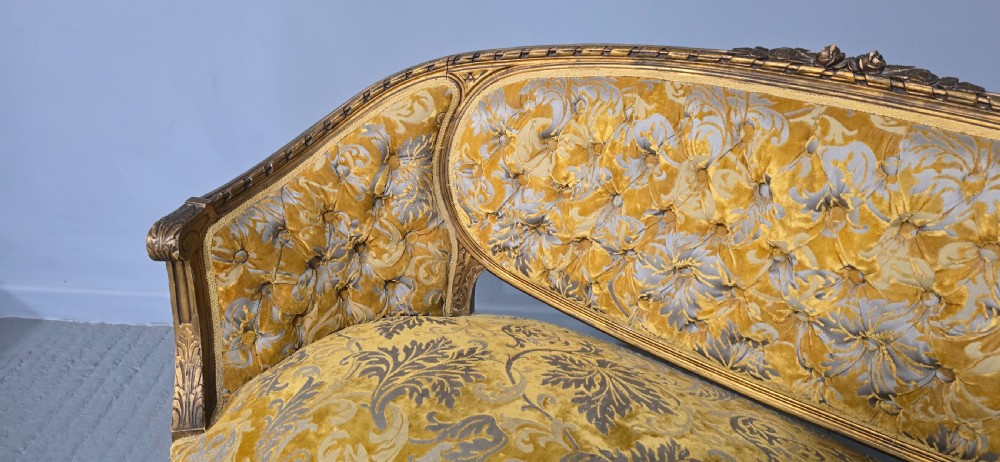 Lovely French Gilt Two Seat Sofa View VII