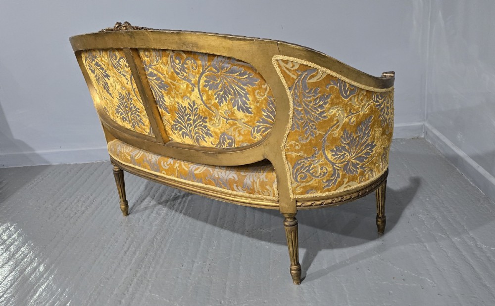 Lovely French Gilt Two Seat Sofa View IX