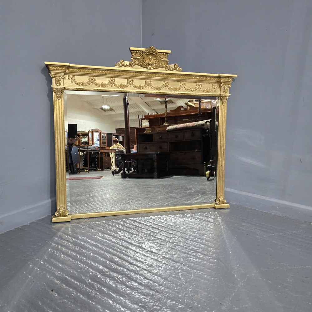 Lovely Victorian Gilt Overmantle Mirror
