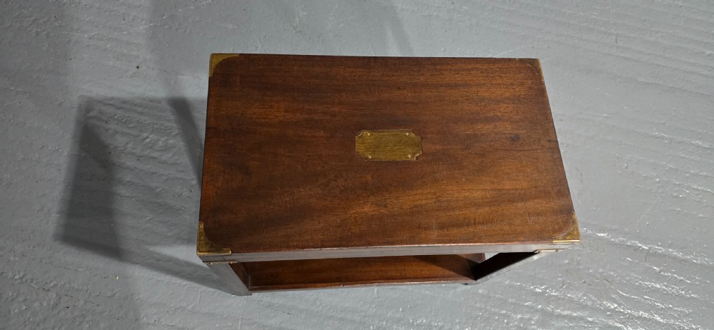 Mahogany Campaign Lamp Table View III