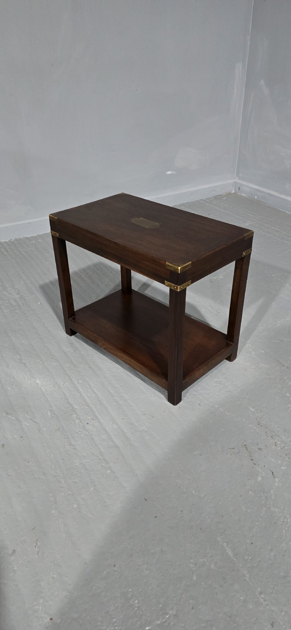 Mahogany Campaign Lamp Table View V
