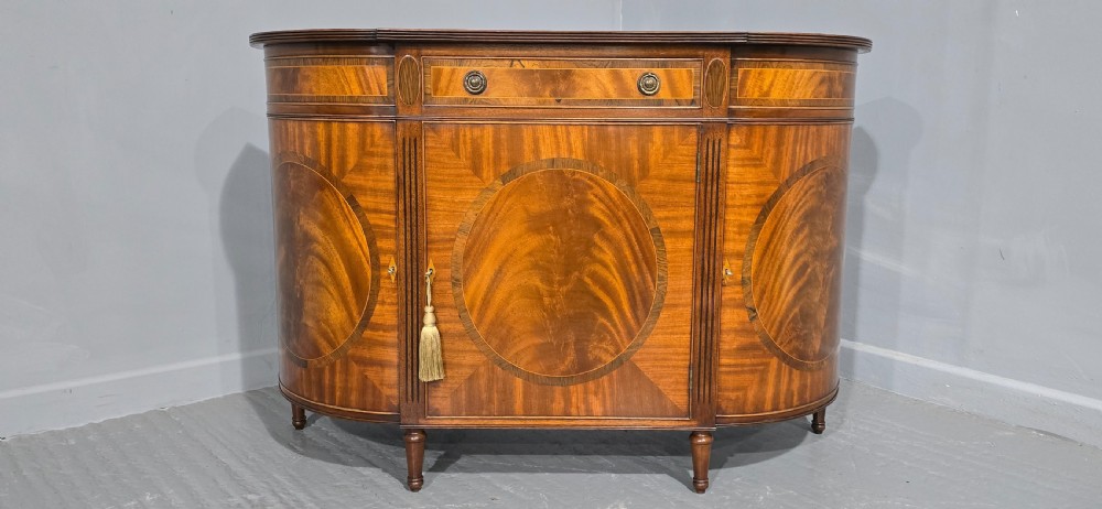 Top Quality Bowed Mahogany Sideboard View II