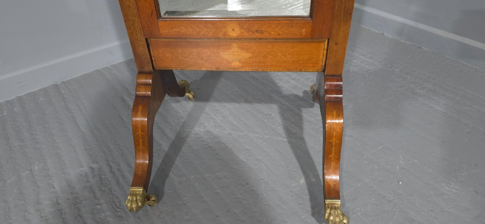 Mahogany Inlaid Cheval Mirror View V
