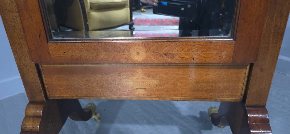 Mahogany Inlaid Cheval Mirror View VI