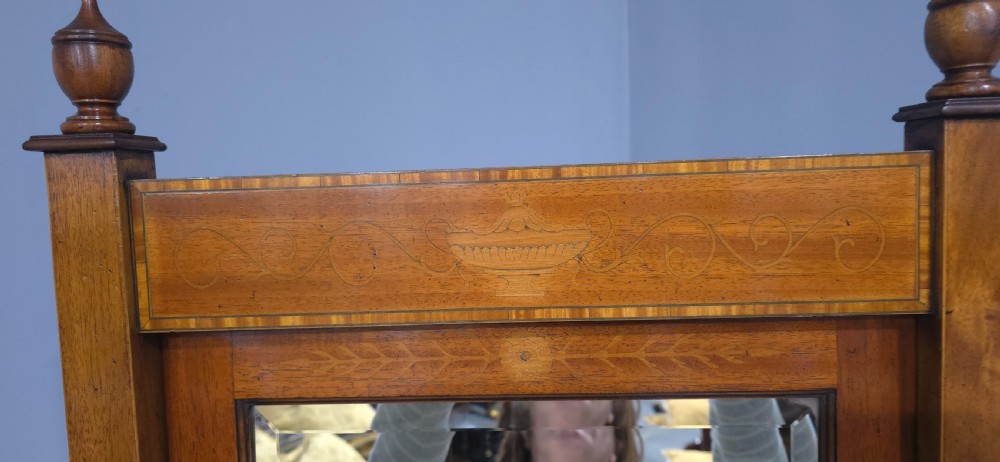 Mahogany Inlaid Cheval Mirror View IX