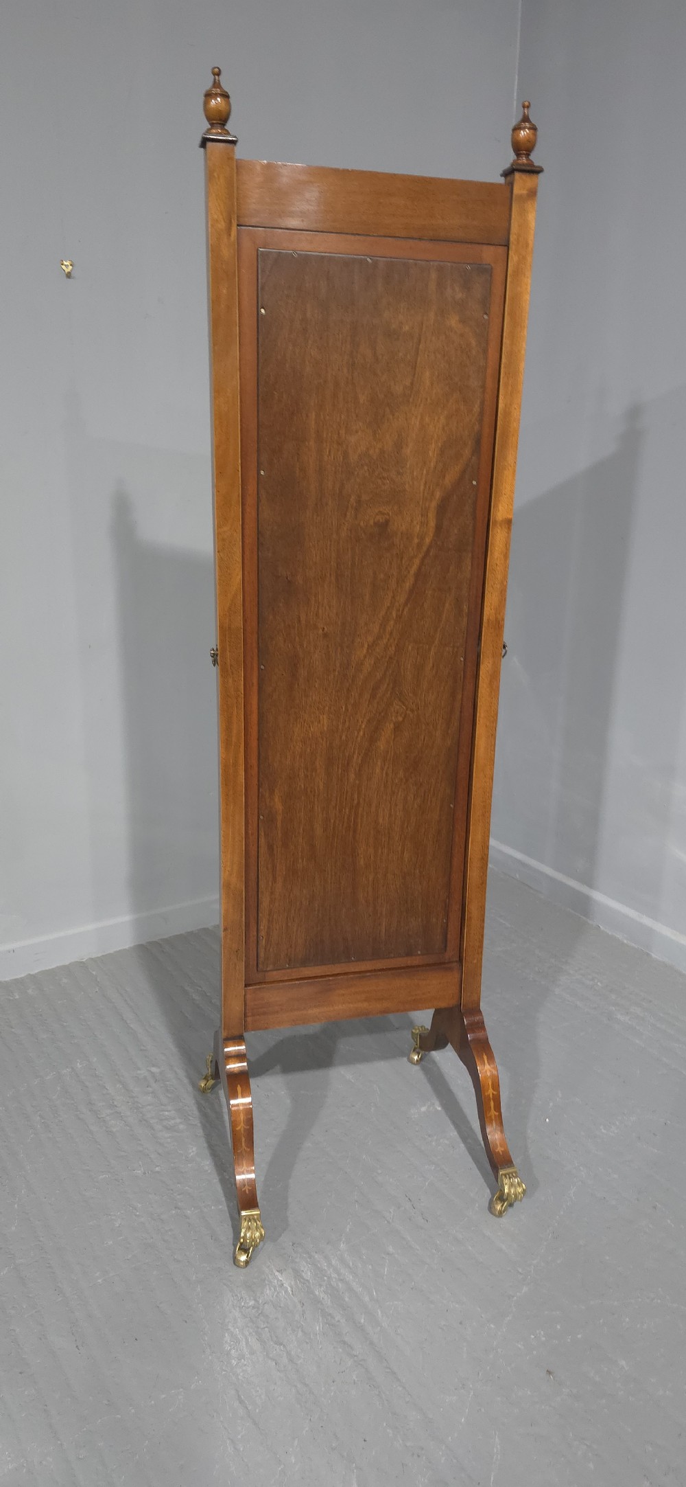 Mahogany Inlaid Cheval Mirror View X