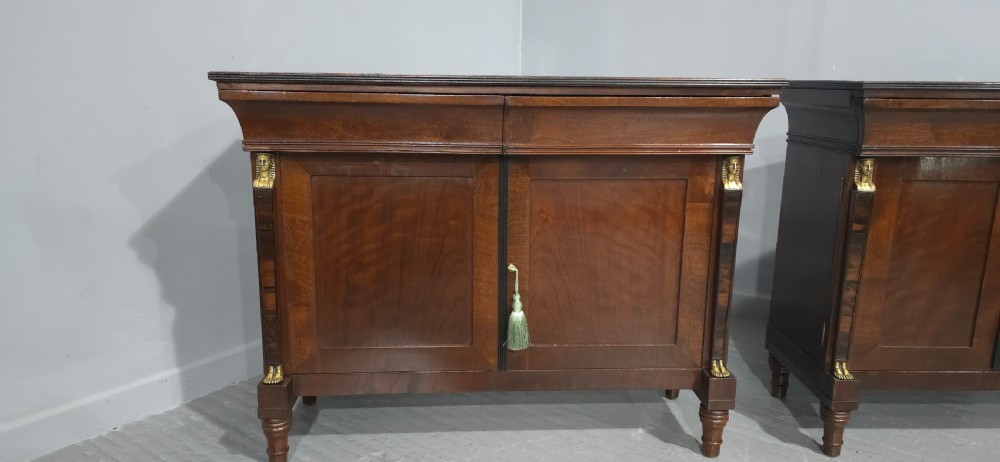 Wonderful Pair French Empire Mahogany Cabinets View III